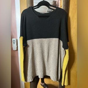 Colorblock knit sweater